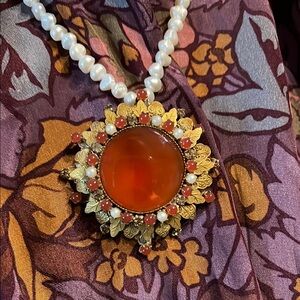 Vintage Original by Roberts Ornate Brooch/Pendant with Intricate Details